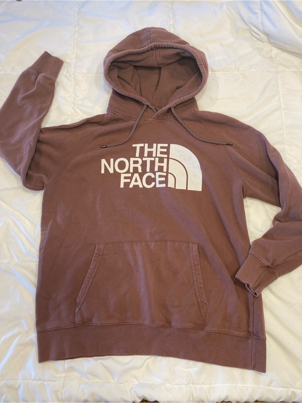 The North Face Mauve Pullover Hoodie with White Logo